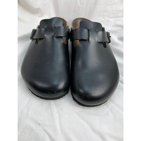 Birkenstock Boston Smooth Black Faux Leather size M12 / 45 EU - Picture 3 of 7
